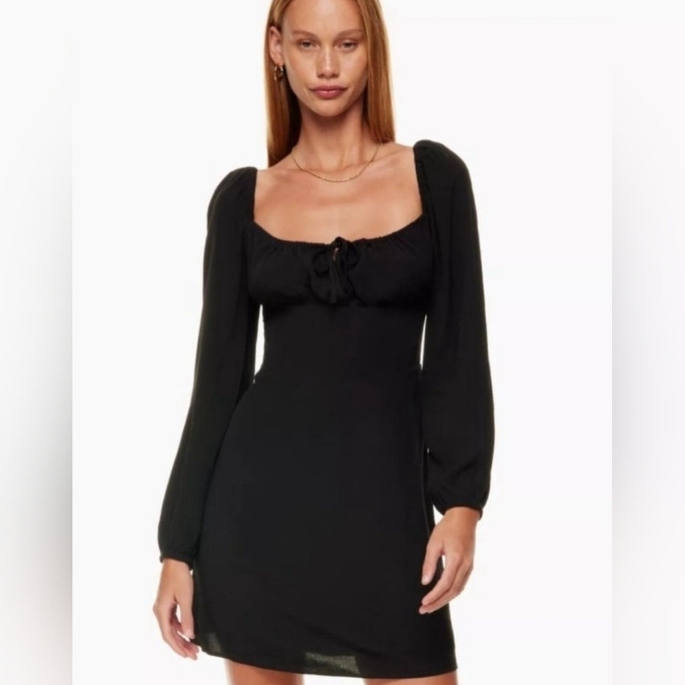 Aritzia Sunday Best Delilah Longsleeve Dress Black Large